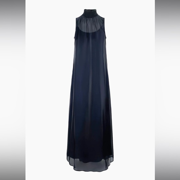 Staud Albee Turtleneck Chiffon Maxi Dress - Picture 3 of 6